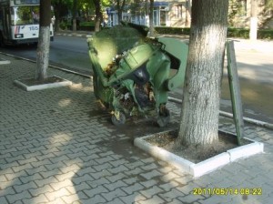 Сгоревший контейнер у роддома