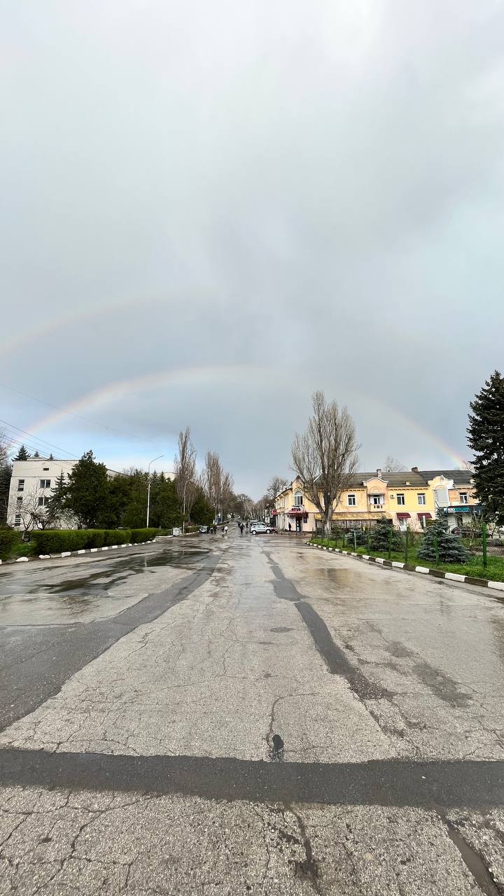 В Бельцах запечатлели радугу