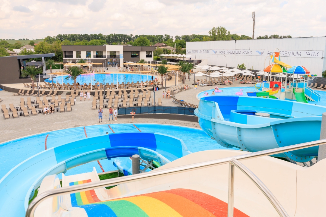 Панорамный вид на Aqua Premium Park в Бельцах