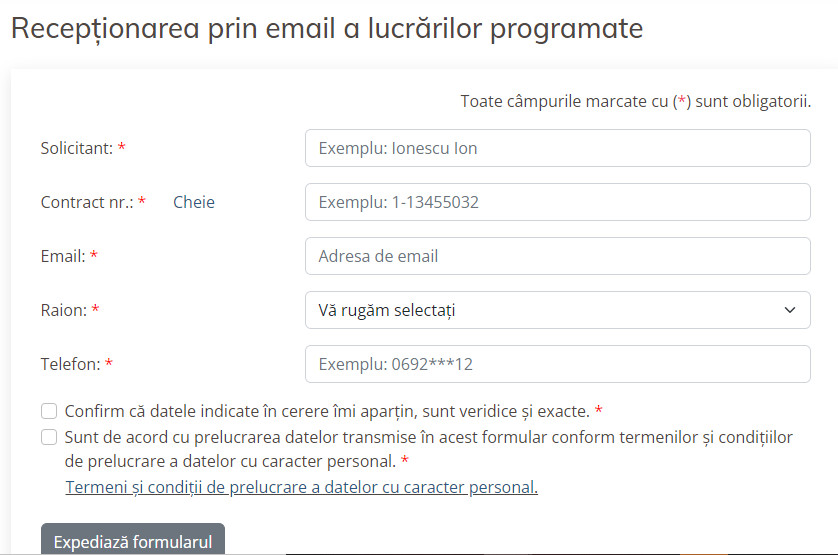 RED-Nord, notificări energie electrică, întreruperi programate, consumatori, servicii energetice, abonați-vă, întreținere electrică, informații utile, comunicare consumatori