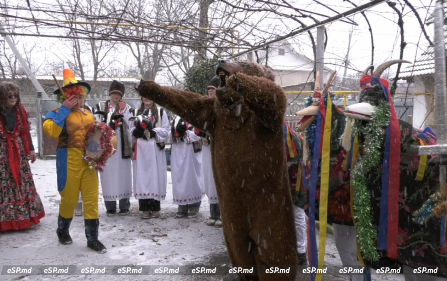 В селе Фештелица Штефан-Водского района сохраняют редкий зимний обряд с Козой, Медведем и конями