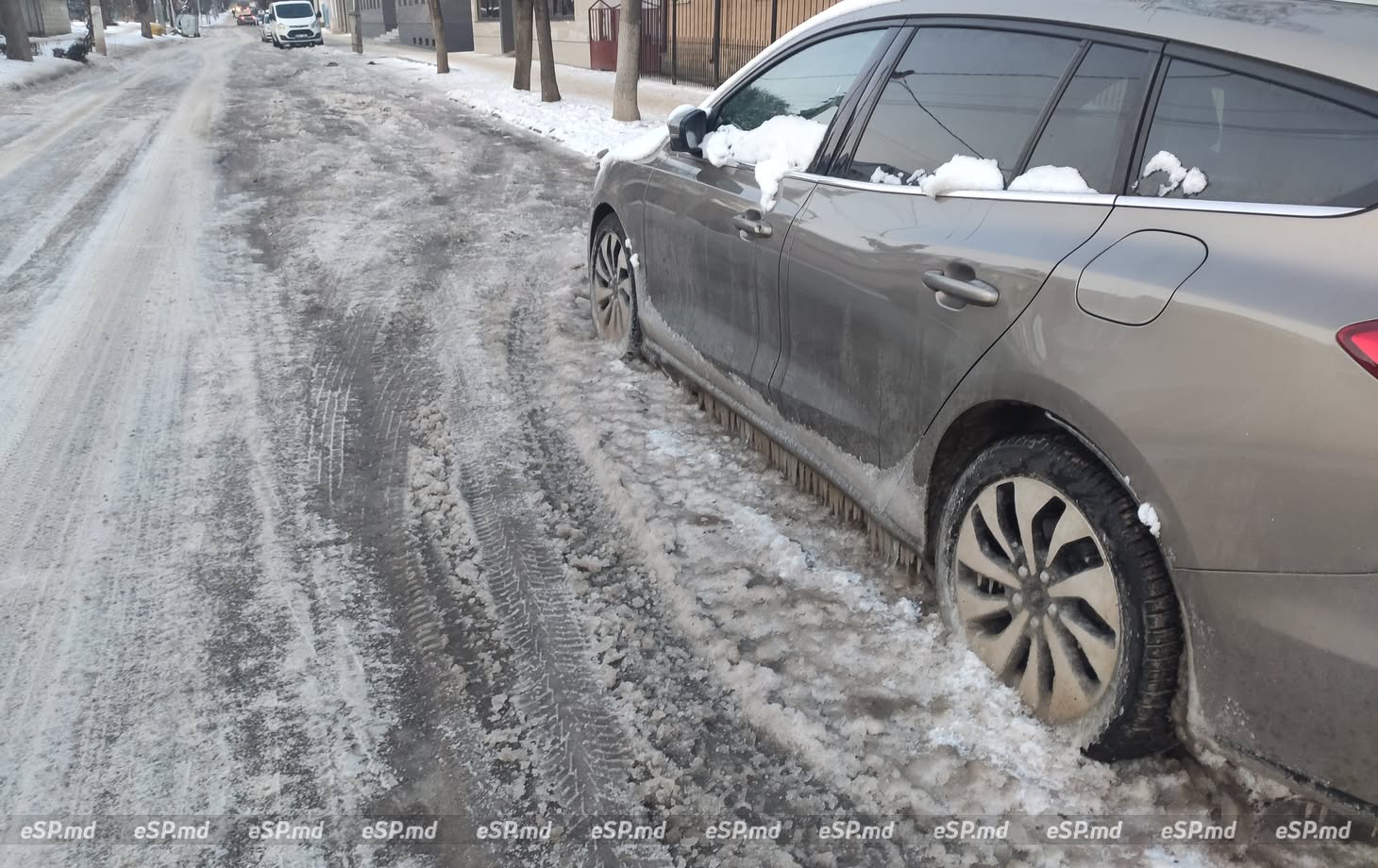 Машина вмёрзла