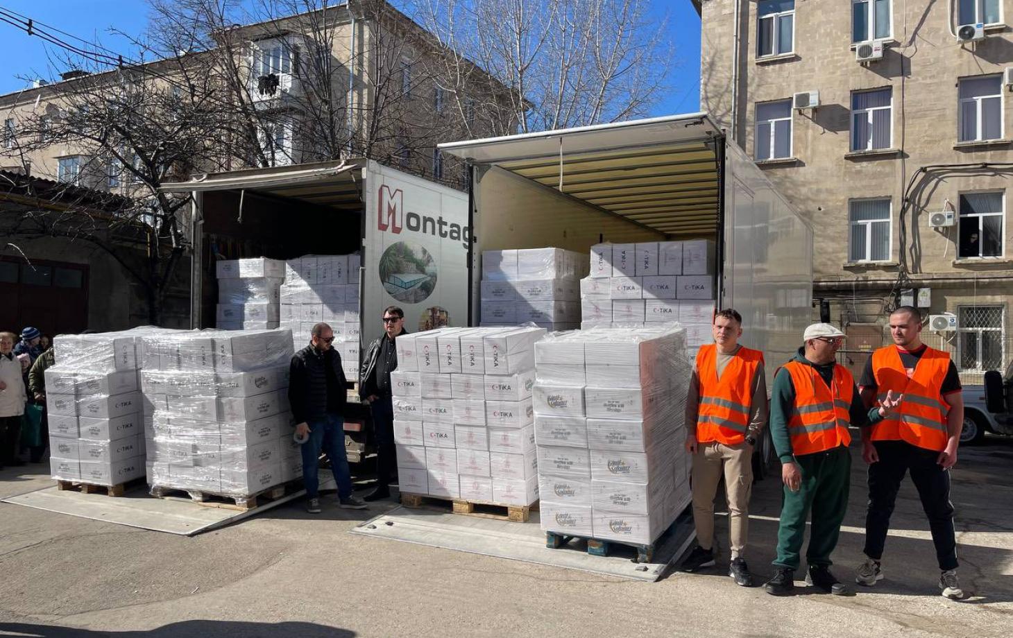 К Рамадану в Бельцы привезли 1 000 коробок с продуктами для уязвимых семей