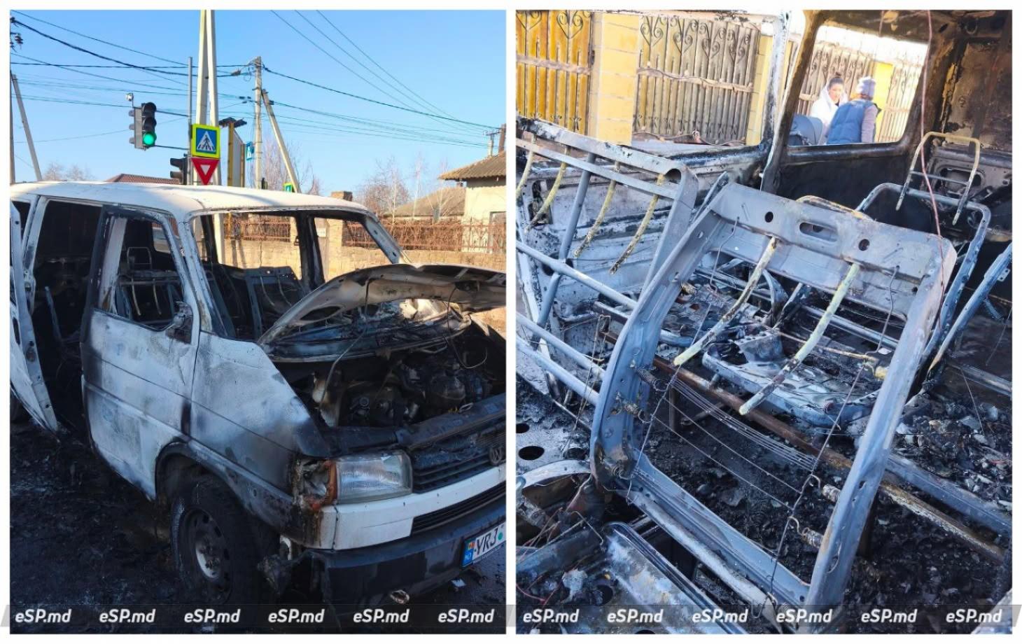 На улице Свободы в Бельцах сгорел автомобиль: что произошло