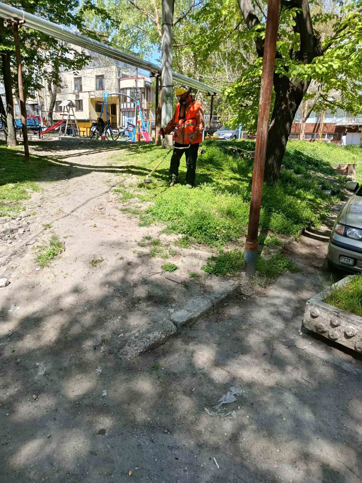 Покос травы в Бельцах фото