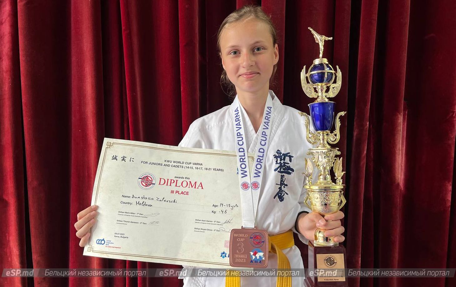 Бельцкая каратистка выиграла бронзу на Кубке мира по карате KWU Kyokushin