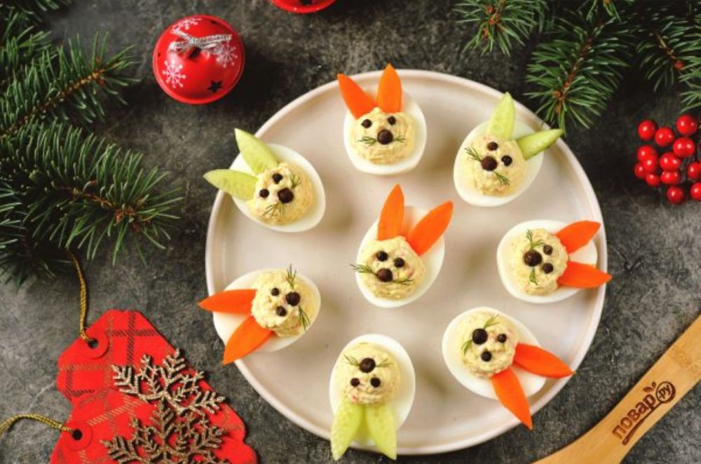 Рецепт: Рождественский кролик - в русской печи