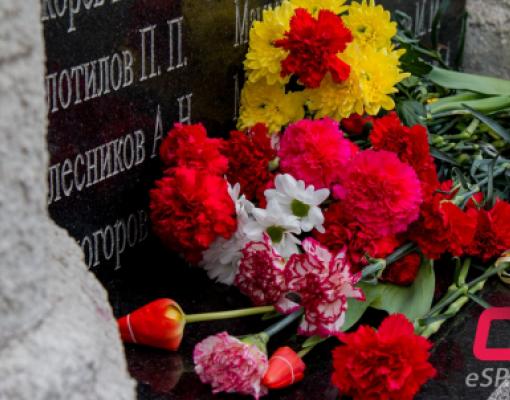 Возложение цветов к памятнику воинам-освободителей