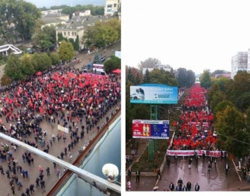 Митинг социалистов в Бельцах