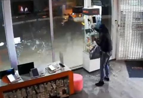 Ограбление магазина в Бельцах видеозапись