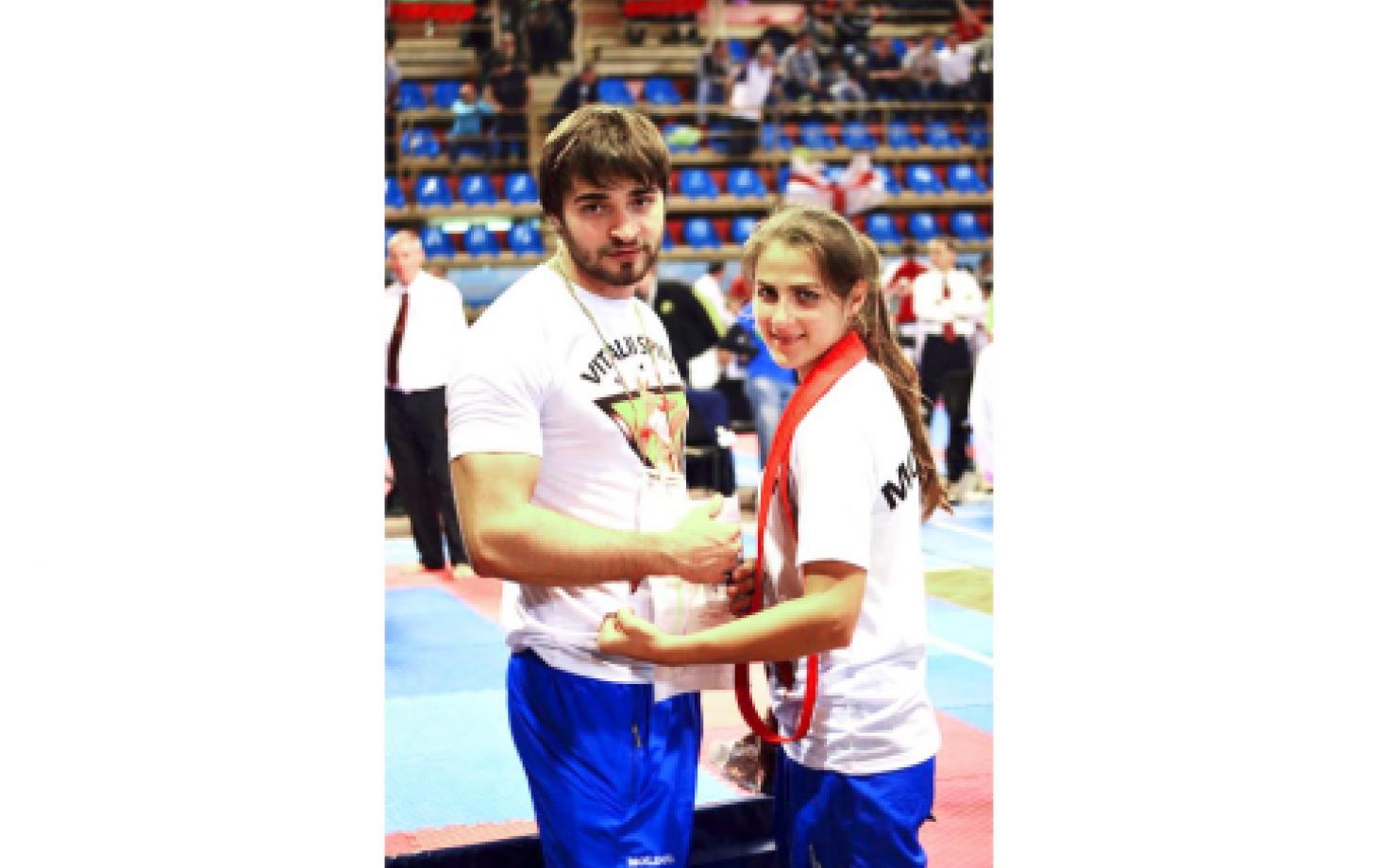 Виталий Спыну и Анастасия Скиба во время чемпионата мира в Сербии.