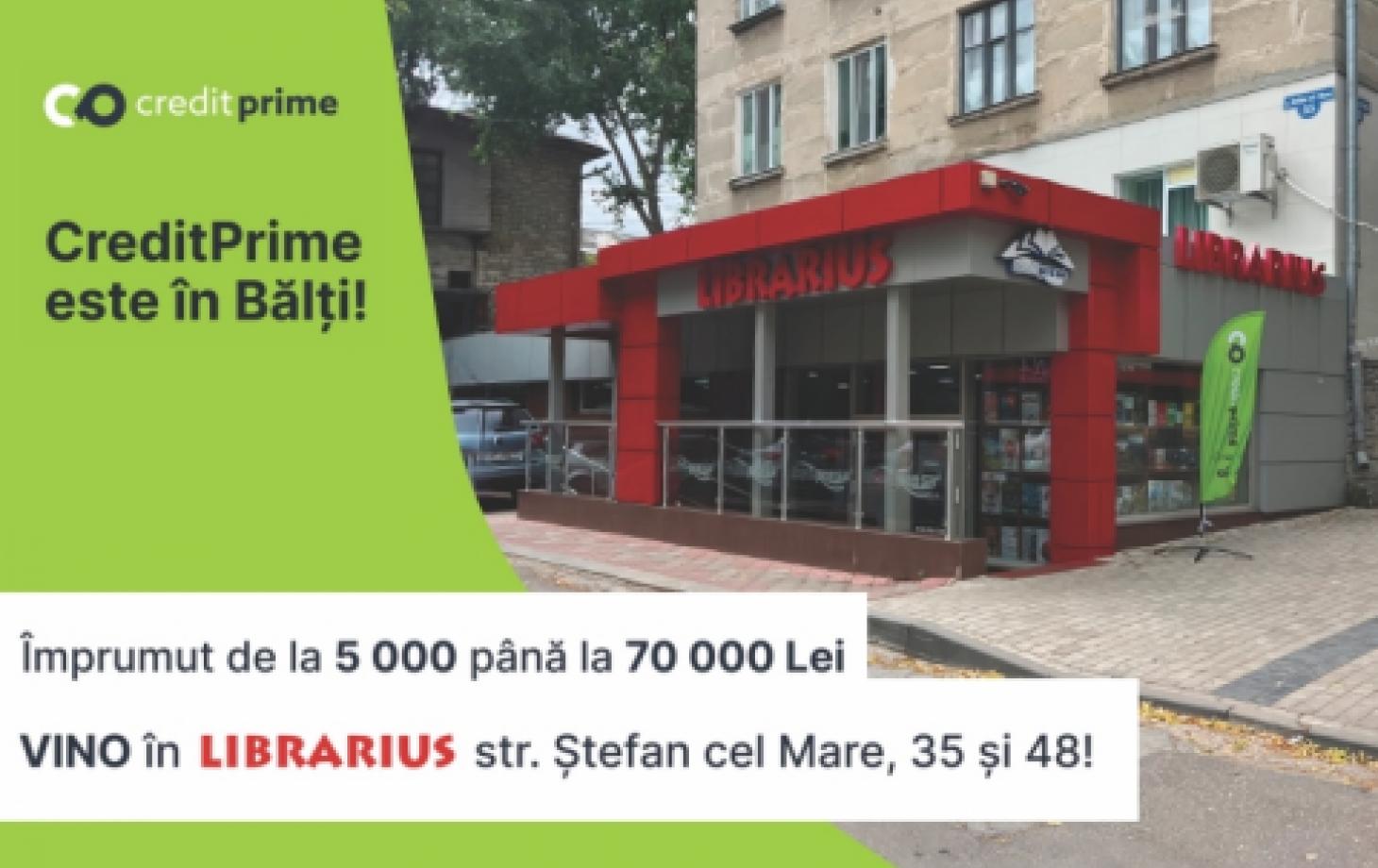 Быстрый доступ к денежным займам в Бельцах: CreditPrime в магазинах  Librarius