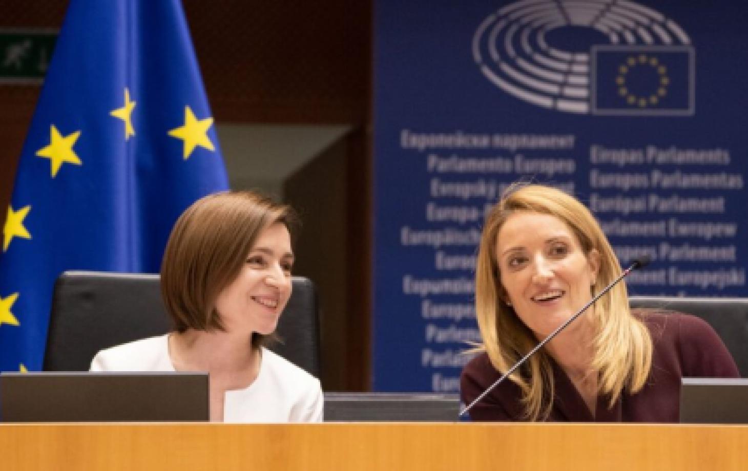 Maia Sandu a discutat cu Roberta Metsola, Președinta Parlamentului European